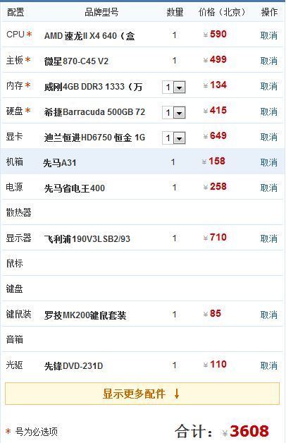 预算3500元组装电脑\_高性价比配件清单与配置指南